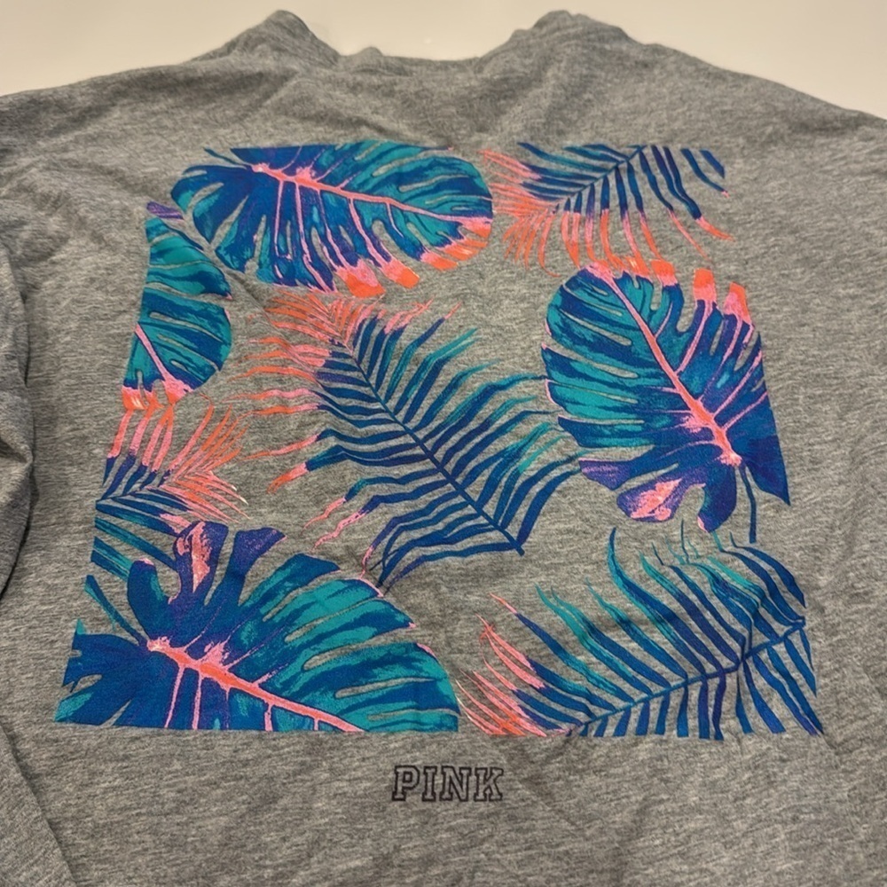 PINK Victoria's Secret Gray Long Sleeve Tee